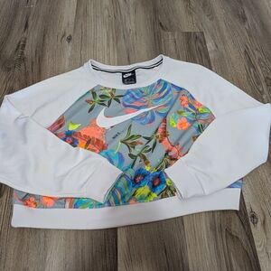 women's nike sportswear heritage crop crew sweatshirt